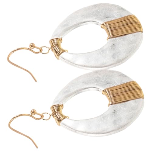 VALICLUD Vintage Matte Metall Creolen Ohrringe für Damen Einzigartige Unregelmäßige Geometrische Dangle Schmuckaccessoires Hypoallergen Sensitive Haut Vielseitig Tragbar von VALICLUD