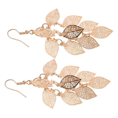 VALICLUD Vintage Ohrringe Damen Boho Baumblatt Tropfen Design Ohrhänger Modischer Schmuck Geschenkidee von VALICLUD
