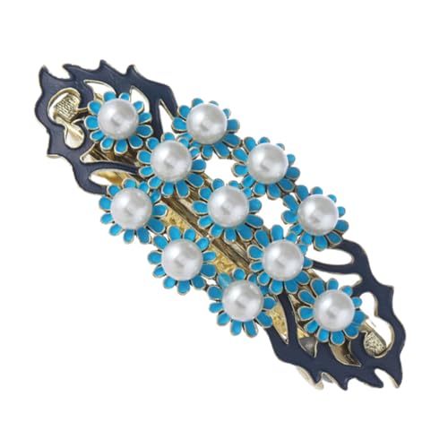 VALICLUD Vintage Perlblumen Haarspange Für Damen Haarklammer Mit Floralen Akzenten Für Hochzeiten Und Traditionelle Outfits Handgefertigt Und Im Gebrauch von VALICLUD
