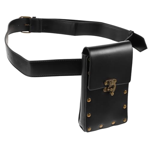 VALICLUD Vintage Punk Gürteltasche Damen Bauchtasche Verstellbar Strapazierfähig Modisch Vielseitig für Outdoor Sport und Freizeit Retro Hüftbeutel mit Dekorativem Gürtel und Praktischem von VALICLUD