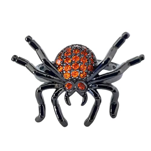 VALICLUD Vintage Punk Spinnenring Damen Verstellbar Offener Metallring Halloween Schmuck Modisches Accessoire Leichter Spider Ring für Trendbewusste Frauen von VALICLUD