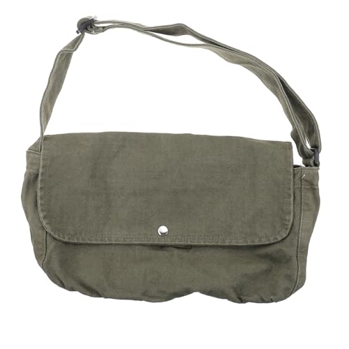 VALICLUD Vintage Retro Canvas Tasche Damen Multifunktionale Umhängetasche Grün Robust Vielseitig für Alltag und Freizeit von VALICLUD