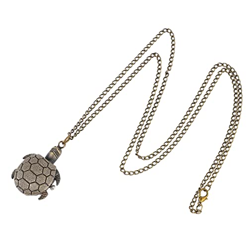 VALICLUD Vintage Schildkröte Taschenuhr Mit Kette Taschenuhr Anhänger Aus Legierung Retro Design Für Herren Und Sammler VALICLUD Vintage Schildkröte Taschenuhr Mit Kette Taschenuhr Anhänger Aus Legierung Retro Design Für Herren Und Sammler von VALICLUD