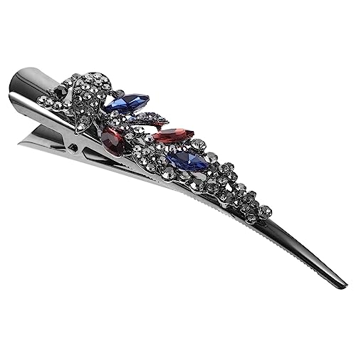 VALICLUD Vintage Strass Haarklammer Damen Metall Haarspange Glitzernd für Geburtstag Hochzeit Party Eleganter Haarschmuck Zubehör Große Bling Barrettes von VALICLUD