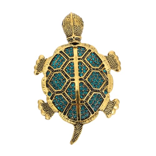 VALICLUD Vintage Strass Schildkrötenbrosche mit Funkelnden Kristallen Eleganter Anstecker für Damen und Mädchen Vielseitiger Schmuck für Hochzeit Party und Alltag Stilvoller von VALICLUD