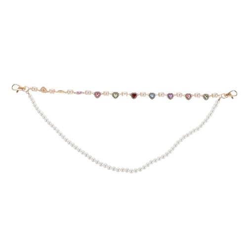 VALICLUD Vintage Taillenkette mit Herz Design und Bunten Strasssteinen Gefälschte Perlen Hüftkette für Damen Herren Langlebige Punk Jeans Wallet Chain Modisches Streetwear Accessoire für von VALICLUD