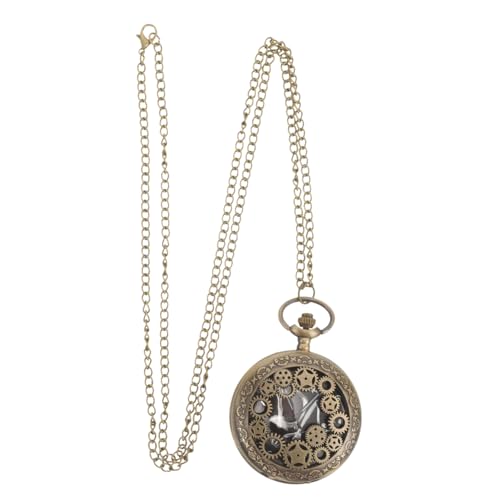 VALICLUD Retro Taschenuhr Metall Vintage Herren Damen Uhr Dekorative Taschenuhr Mit Kette Kleine Uhr Uhrenanhänger von VALICLUD