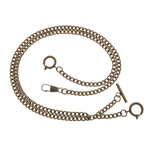 VALICLUD Vintage Taschenuhrkette Metallkette in Antik Bronze für Herren Dekorative Aufhängekette für Westen Jacken Jeans und Uhren Leichte Hautfreundliche Kettenaccessoire von VALICLUD