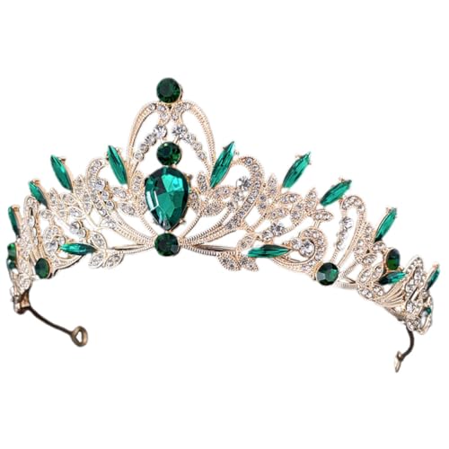 VALICLUD Vintage Tiara Haarschmuck mit Funkelnden Strasssteinen Königliches Braut Diadem für Hochzeit Festliche Kopfbedeckung Damen Komfortabel und Hautfreundlich Passend für Besondere von VALICLUD