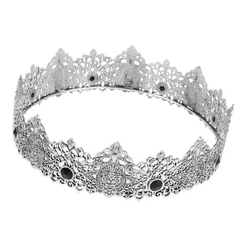 VALICLUD Königskrone Für Herren Mittelalterliches Design Steinförmige Verzierung Partykronen Für Bälle Und Hochzeiten Vintage-kopfstück Mit Europäischem Stil von VALICLUD