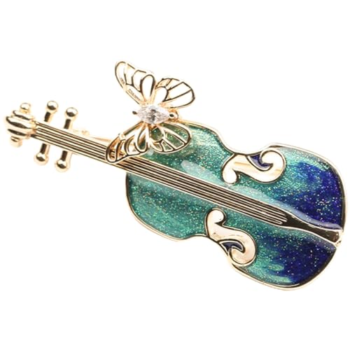 VALICLUD Vintage Violine Brosche Damen Anstecknadel aus Robustem Metall Einzigartige Kleidung Reversnadel für Hut Schal und Jacke Stilvolles Geschenk für Weihnachten und Muttertag von VALICLUD