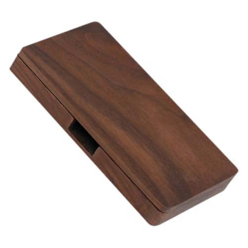 VALICLUD Holz Visitenkartenhalter Kartenhalter Tragbare Visitenkartenbox Mit Magnetverschluss Für Mehrere Karten Für Persönliche Bilder von VALICLUD