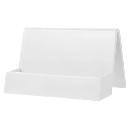 VALICLUD Visitenkartenhalter Weiß für Schreibtisch Büro Stabiler Kartenständer Business Card Organizer Platzsparend Modernes Design für Professionelle Präsentation von VALICLUD