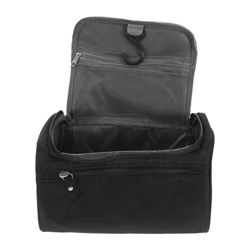 VALICLUD Wäschesack Kosmetiktasche Reise-badetasche Kulturbeutel Mit Mehreren Fächern Kulturtasche Für Männer Herren -toilettenartikel Wasserabweisende Reisetasche Schwarz Oxford-Stoff von VALICLUD