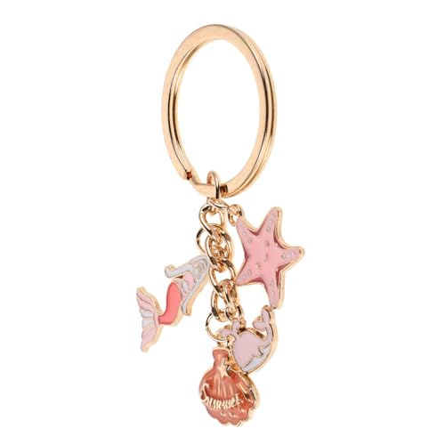 VALICLUD Schlüsselanhänger Mit Muschel Und Fisch Emaillierter Schlüsselanhänger Mit Maritimem Zinklegierung Mit Quaste Für Mädchen Taschenanhänger Mit Meeresmotiven von VALICLUD