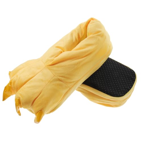 VALICLUD Warme Damen Hausschuhe mit Cartoon krallen design Flauschige Winterpantoffeln Geschlossene Fußform für Optimalen Kälteschutz Weiches Atmungsaktives Material Rutschfest und von VALICLUD