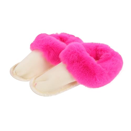 VALICLUD Warme Dicke Abnehmbare Plüsch-schuh-einlegesohlen für Damen und Herren Flauschige Winter-clog-innensohlen Waschbare Kuschelige Schuh-einlagen Rosa von VALICLUD