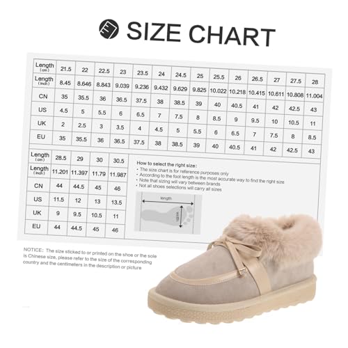 VALICLUD Warme Rutschfeste Baumwoll Winterschuhe Damen Dicke Sohle Leichte Outdoor Hausschuhe Komfortable Strapazierfähige Atmungsaktive Pantoffeln für Alltag und Freizeit von VALICLUD