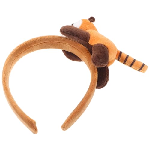 VALICLUD Waschbär Stirnband Stofftier Haarband Braunbär Haarreifen Tier Kopfschmuck Waschbär Kostüm Requisiten Bär Cosplay Zubehör von VALICLUD