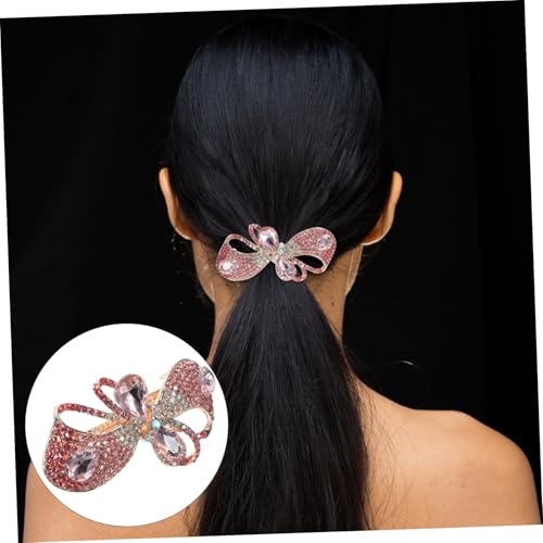 VALICLUD Wasserdiamant Haarklammer Schleife Strass Haarklammer Große Haarspange für Dickes Haar Damen Teenager Eleganter Ponytail Halter Schmuck von VALICLUD