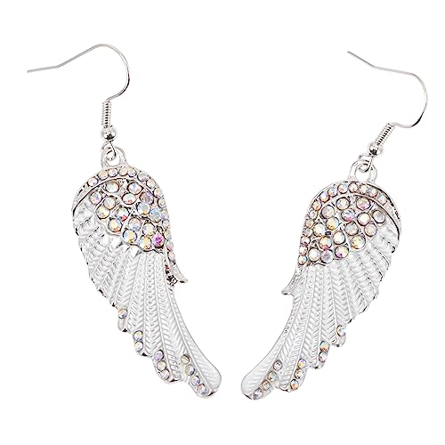 VALICLUD Flügelohrringe Für Damen Feenflügelohrringe Ohrhänger Mit Strass Modeohrringe Für Frauen Zum Tragen Bei Partys Alltag von VALICLUD