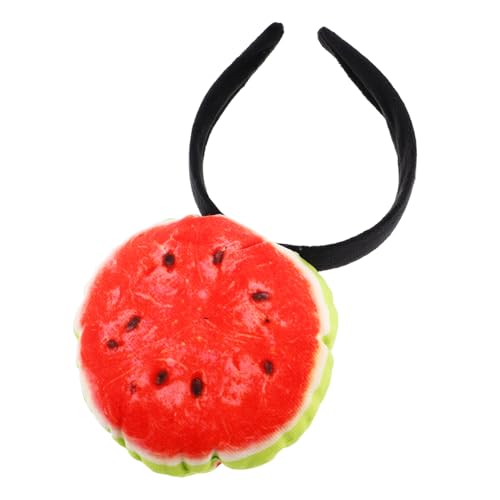 VALICLUD Wassermelonen-stirnband Für Mädchen Plüsch-haarreifen Frucht-themen-kopfbedeckung Haarband-accessoire Oder Sommerpartys von VALICLUD