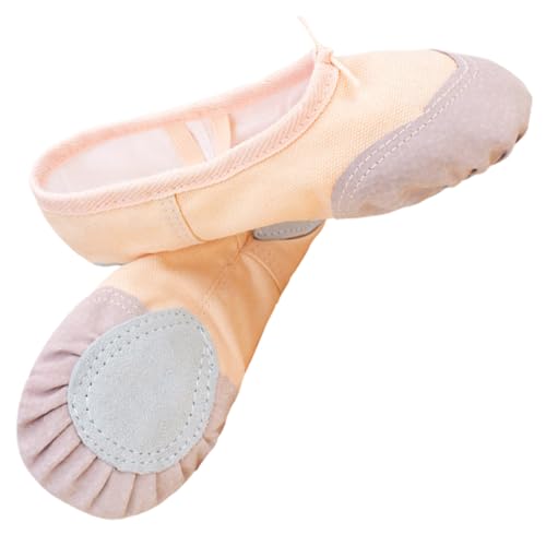 VALICLUD Weiche Ballettschläppchen für Mädchen und Frauen Atmungsaktive Elastische Tanzschuhe mit Flexibler Sohle rutschfest und Leicht für Ballett Yoga und Tanztraining von VALICLUD