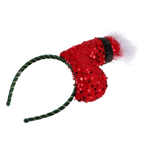 VALICLUD Weihnachtliches Haarband Mit Pailletten Und Plüsch Für Festlicher Kopfschmuck Für Partys Und Süßes Weihnachts-accessoire Für Mädchen von VALICLUD