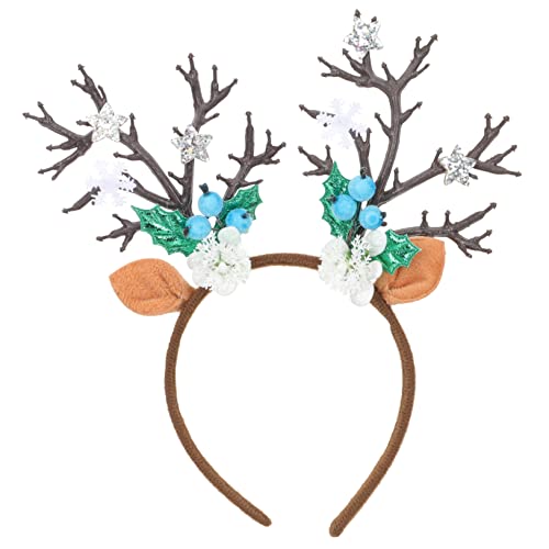 VALICLUD Weihnachtliches Rentier Geweih Haarband Lustiges Weihnachtskopfschmuck Für Partys Mit Rutschfester Passform Und Charmantem Design Für Festliche Outfits Und Weihnachtsfeiern von VALICLUD