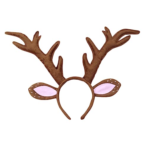 VALICLUD Weihnachts-mädchen-haarreif Mit Rentiergeweihen Lustiger Kopfschmuck Für Weihnachtsfeiern Kostüme Und Bühnenauftritte Leicht Verformbar von VALICLUD