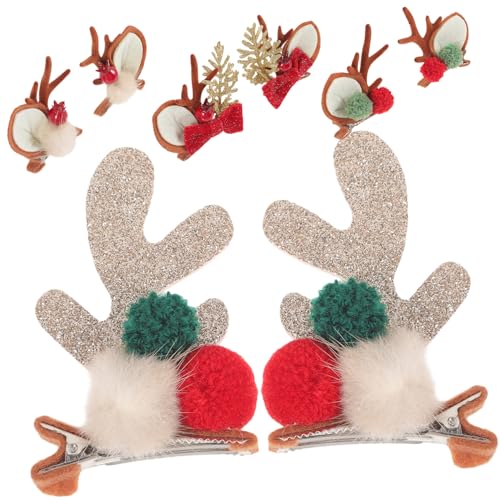 VALICLUD 4paare Weihnachts-minikitschen Haarspangen Mit Reindeer-antlers Süße Haarclips Für Festivals Und Partys Für Frauen Und Mädchen von VALICLUD