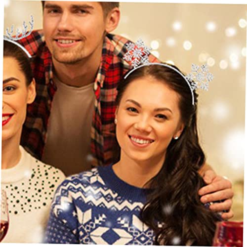 VALICLUD Weihnachts Haarreif Schneeflocke Festliches Kopfschmuck Accessoire für Damen und Party Karneval Cosplay von VALICLUD