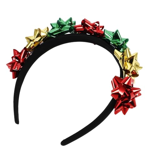 VALICLUD Bunter Weihnachts-haarreif Mit Festlichem Schleifen-design Für Feiertagsfeiern Und Kostüme Glitzernde Weihnachtsaccessoires Für Frauen Und Mädchen von VALICLUD