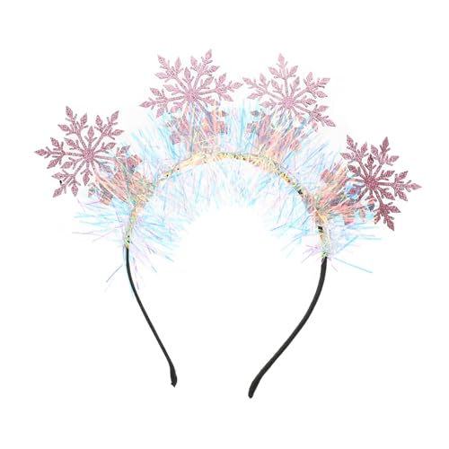 VALICLUD Snowflake Haarband Für Weihnachten Leichtes Elastisches Stirnband Silbernen Schneeflocken Für Mädchen Und Junge Mädchen Für Festlichkeiten Und Fotoprops von VALICLUD