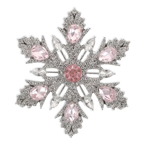 VALICLUD Weihnachtsbrosche Schneeflocke Strassbrosche Damen Leichte Festliche Anstecknadel Eleganter Lapel Pin Für Jacken Mäntel Hemden Accessoire von VALICLUD