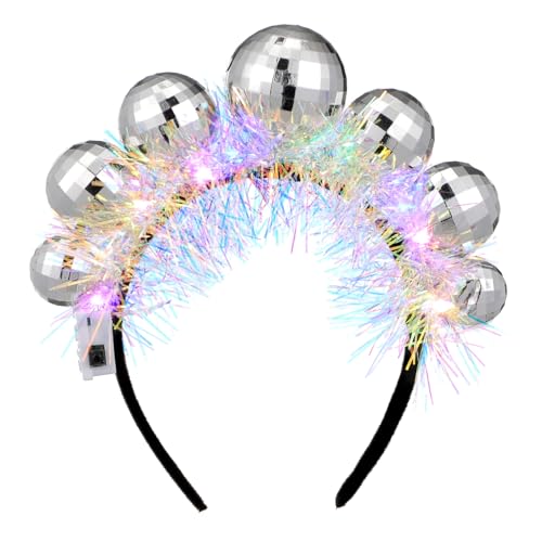 VALICLUD Partyzubehör Für Heiligabend Disco-zubehör Bequemes Elastisches Stirnband Für Frauen Und Mädchen Disco-thema von VALICLUD