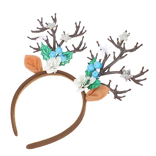 VALICLUD Weihnachtsstirnband Rentiergeweih Haarreif Festlicher Kopfschmuck Für Weihnachts Party Dekoration Innenbereich von VALICLUD