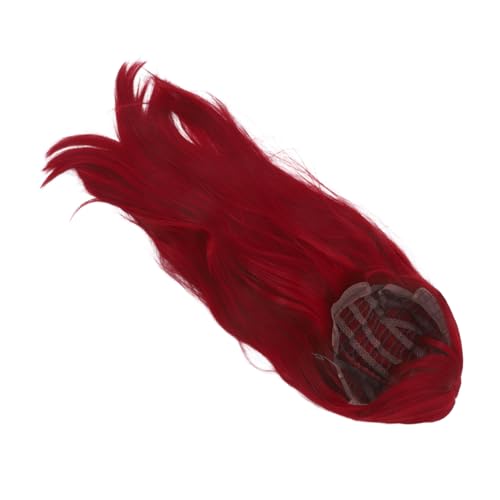 VALICLUD Weinrote Lange Glatte Perücke Kostümperücken Für Frauen Cosplay Synthetische Perücke Rote Kostümperücke Glattes Haar Kostümparty von VALICLUD