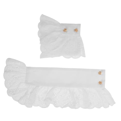 VALICLUD Weiße Abnehmbare Spitzen Armstulpen mit Floraler Verzierung Leichte Fake Sleeve Manschetten für Damen Vielseitige Handgelenks Accessoires zu Blusen Hemden und Mänteln bei von VALICLUD