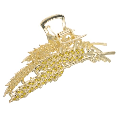 VALICLUD Weizenhaarnadel Lockige haare -Klauenclip Haarschmuck für Damen Festsetzung Brötchen Haar -Klammern Metallhaarklauenklammern Haarklammern für dicke Haare Legierung Golden von VALICLUD