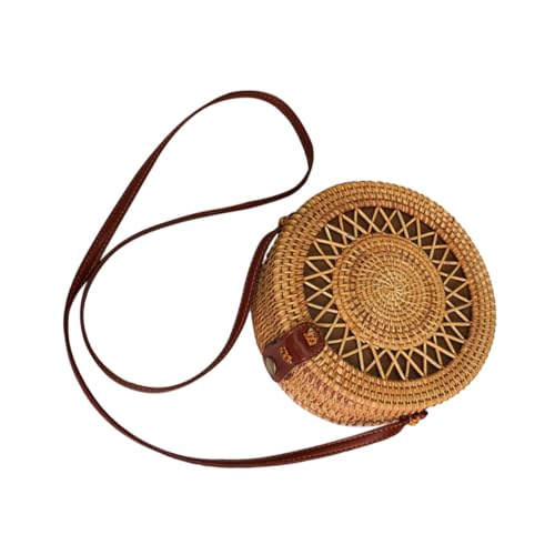 VALICLUD Wendige Damen Umhängetasche aus Geflochtenem Material Freizeit und Strandtasche Multifunktionale Aufbewahrungstasche für Alltag und Shopping von VALICLUD