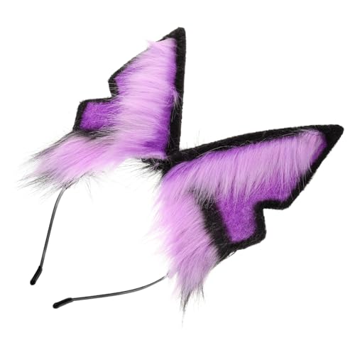 VALICLUD Wolfs Ohren Stirnband Aus Plüsch Tierohr Stirnband Für Damen Und Erwachsene Verstellbar Für Verschiedene Frisuren Geeignet Für Cosplay-events Maskeraden Und Auftritte von VALICLUD