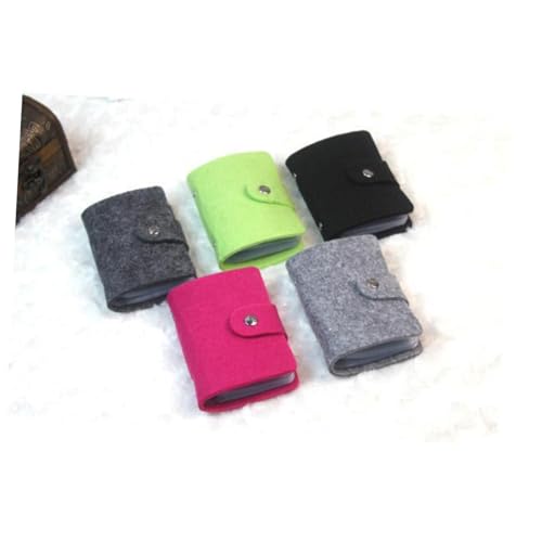 VALICLUD Wollfilz Organizer Mit Fächern Kreditkartenetui ID Halter Praktische Businesstasche Hellgrau Ideal Für Ausweise Karten Und Kleine Dokumente von VALICLUD