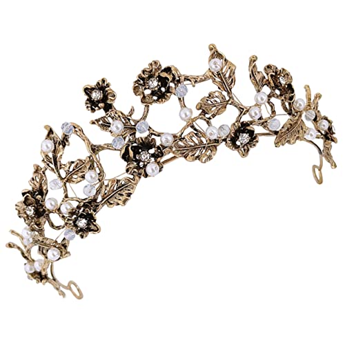 VALICLUD Wunderschöner Barock Haarreif mit Perlen Vintage Brautschmuck Eleganter Kopfschmuck für Mädchen Hochzeit Party Geburtstag Festlicher Haarschmuck von VALICLUD