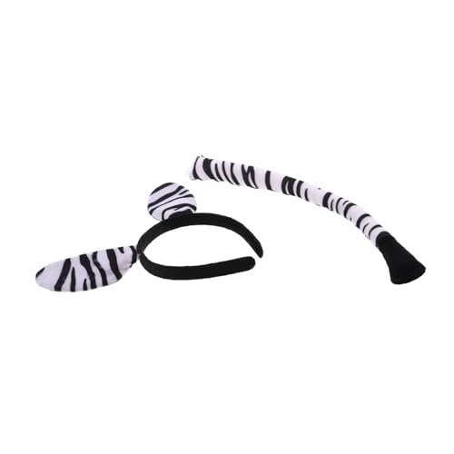VALICLUD Zebra Ohren Stirnband und Zubehör für Cosplay Halloween Weihnachten Mottopartys Geeignet für Erwachsene Fördert Kreatives Rollenspiel von VALICLUD