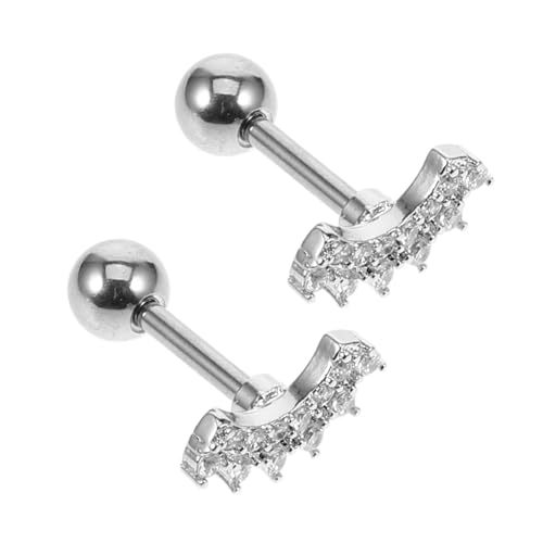 VALICLUD Zircon Inlaid Ohrstecker Damen Knorpel Ohrringe Hypoallergen Leicht Schmuck für Frauen Elegant Kleiner Helix Piercing Schmuck von VALICLUD