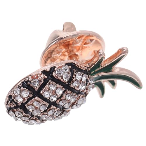 VALICLUD Zirkonbesetzte Anstecknadel Ananasform Kupferlegierung Brosche Dauerhaft Elegant Für Damen Herren Formelle Kleidung Accessoire von VALICLUD