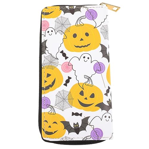 VALICLUD damengeldbörse damenbörse Kartenhalter Geldbörse Card Holders Wallet Clutch-Taschen für Frauen Damen Brieftaschen Kleine Brieftasche Halloween-Geldbörse für die Reise PU-Leder von VALICLUD