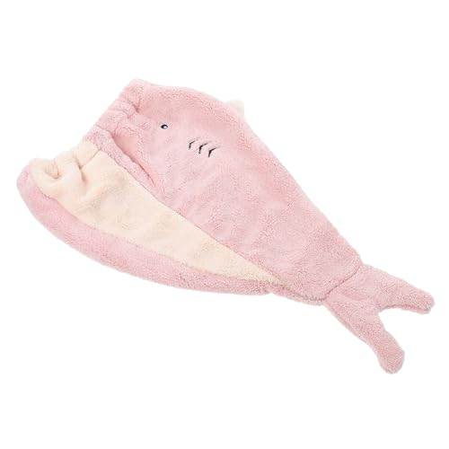 VALICLUD duschhaube bademütze für shower caps Badehaube bademützen badehut Kopftuch Handtuch Haartuch plumpsen lockig Haare Haartrockener Hut Dusche Fön Hut Korallenvlies Rosa von VALICLUD