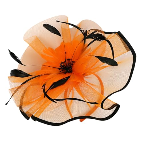 VALICLUD Faszinierende Frauen Fascinator Kopfbedeckung Mit Netzdesign Für Hochzeiten Teepartys Und Besondere Anlässe Leichte Und Strapazierfähige Haaraccessoires Mit Schwarzem Rand von VALICLUD